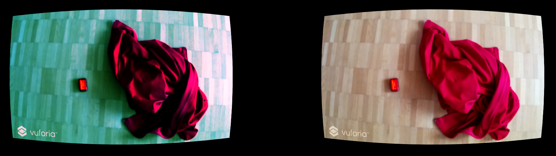 Red light weakness in AR app